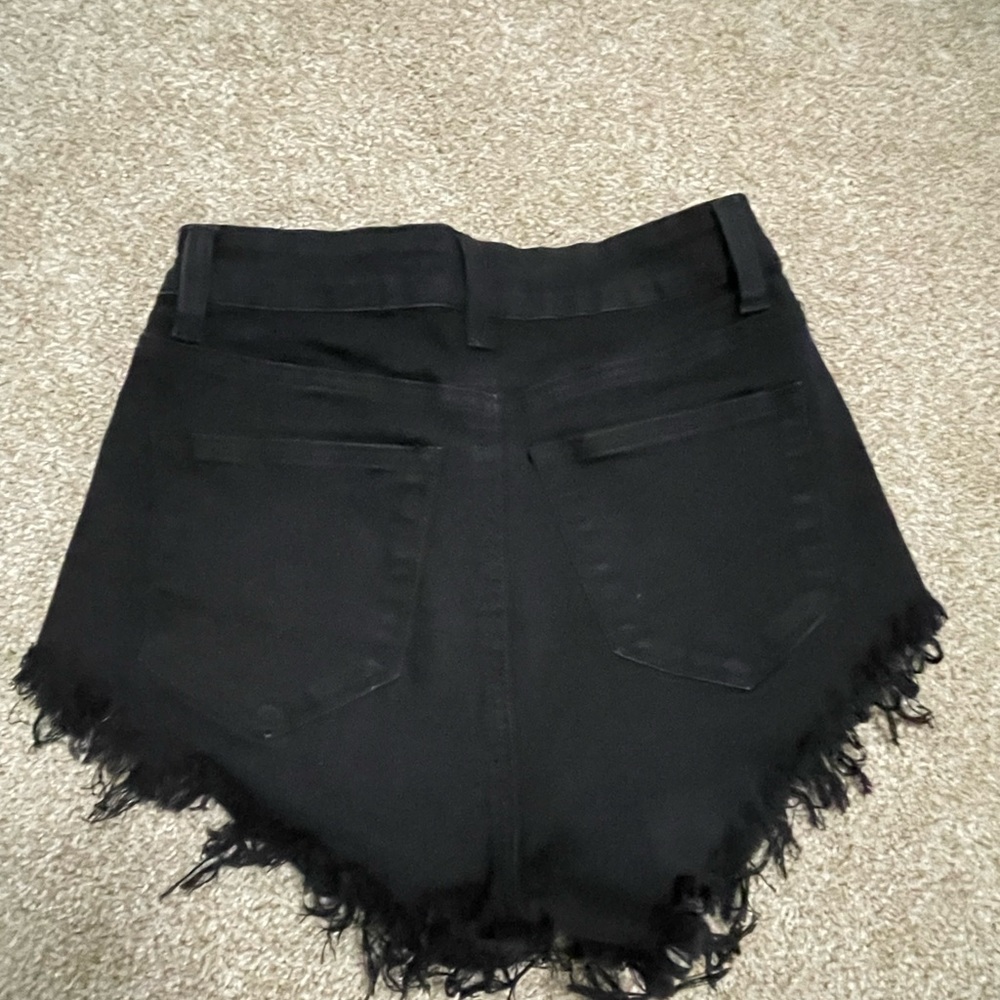 Black jean shorts